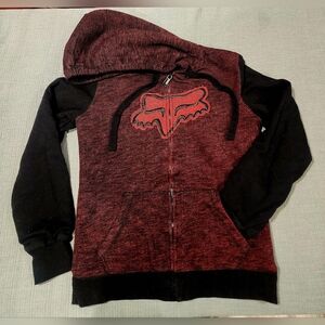 Fox Women's Red and Black Hoodie
